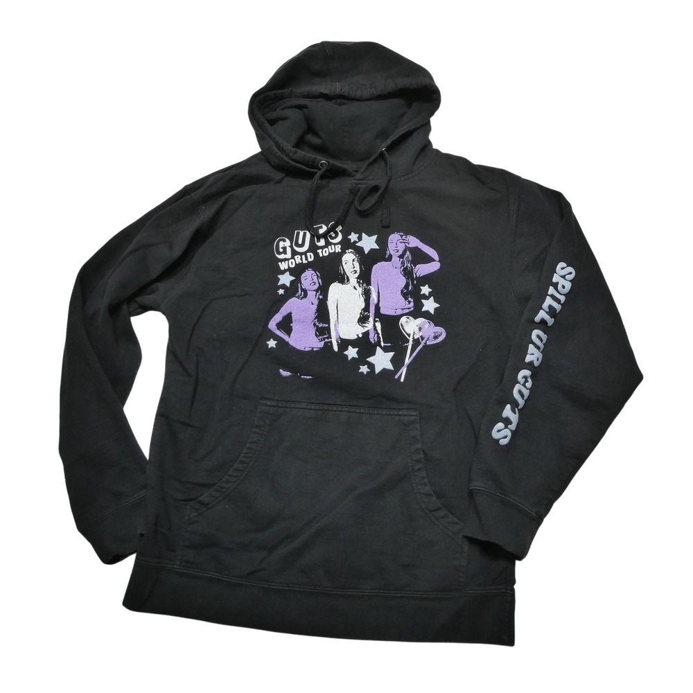 Olivia Rodrigo GUTS Tour Hoodie Independent Trading Co Mens Medium Black Fleece